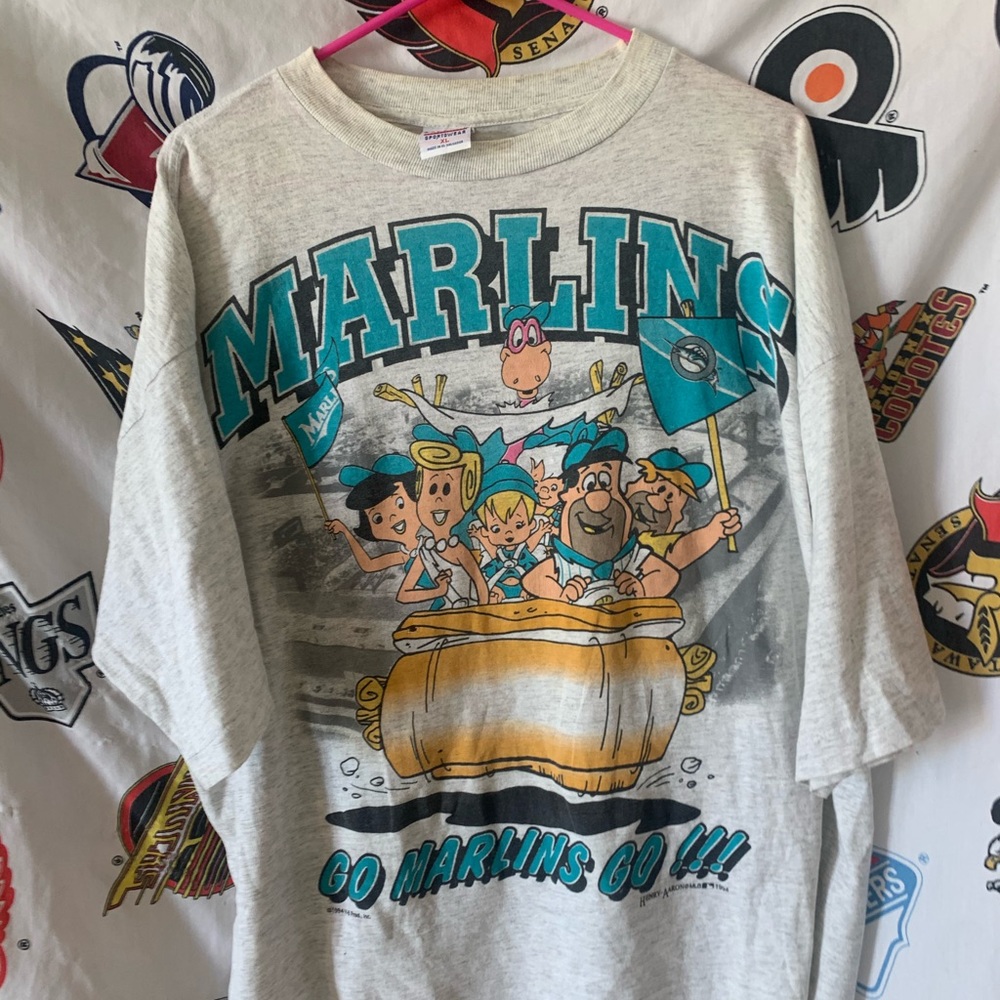 Vintage 1994 flinstones Miami Marlins t shirt